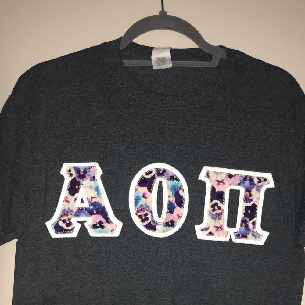 Alpha Omicron Pi -Stitch Letters
